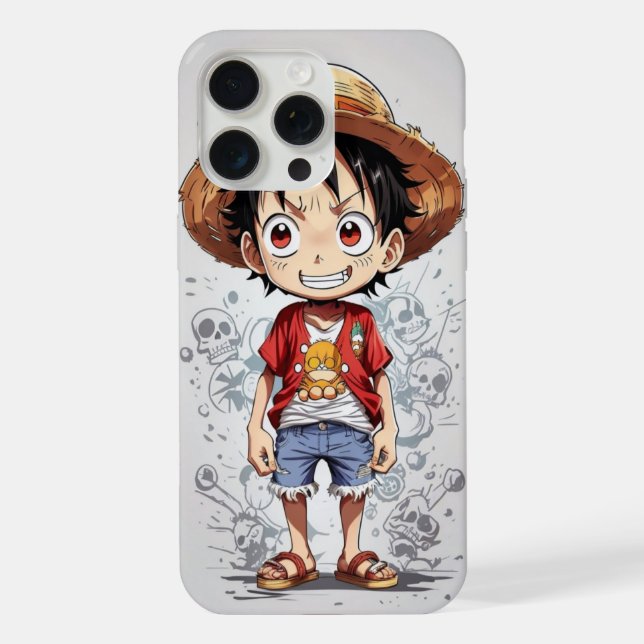Coque iPhone Roi Chibi Monkey D. Luffy (Verso)