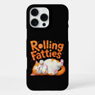 Coque iPhone 16 Pro Max Rolling Fatties Chat Funny Mignonne Amoureux des c