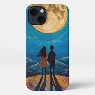 Etui iPhone 13 Romantic Couple Under Moonlight Aesthetic iPhone C