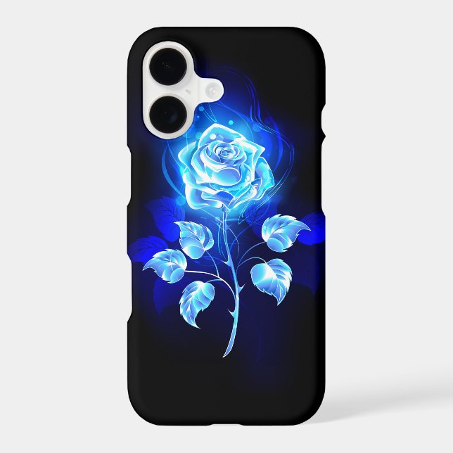 Coque iPhone Rose bleu brûlant (Verso)