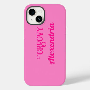 Coque Pour iPhone 14 Rose chaud personnalisé