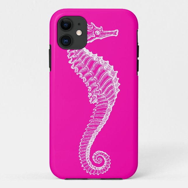 Coque iphone rose d'hippocampe (Dos)