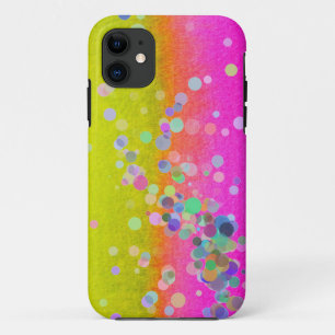 Coque iphone rose et jaune