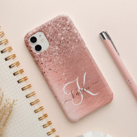 Rose Gold brossé Parties scintillant métallique No