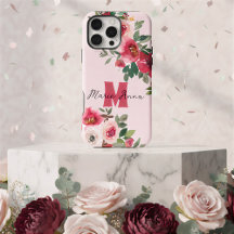 Rose Pâle Élégant Noms Personnalisés Fleurs de Bou
