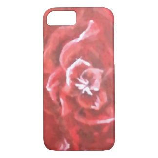 Coque iphone rose peint à la main