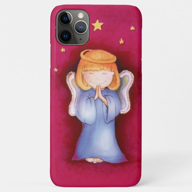 Coque iphone rose rouge de fille mignonne d'ange (Dos)