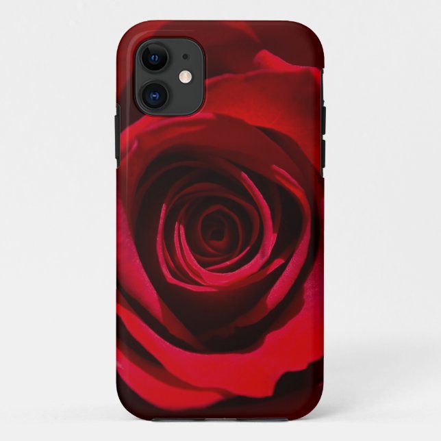 Coque iphone rose rouge foncé (Dos)