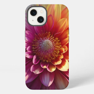 Etui iPhone 13 Rose Rouge Orange Jaune Violet Dahlia Fleur
