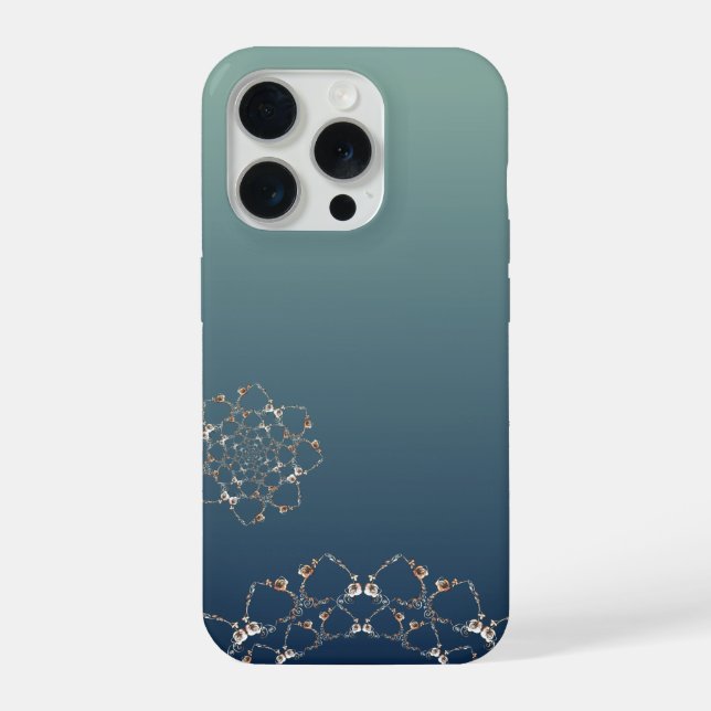 Coque iPhone Rose Web Gradient Blue (Verso)