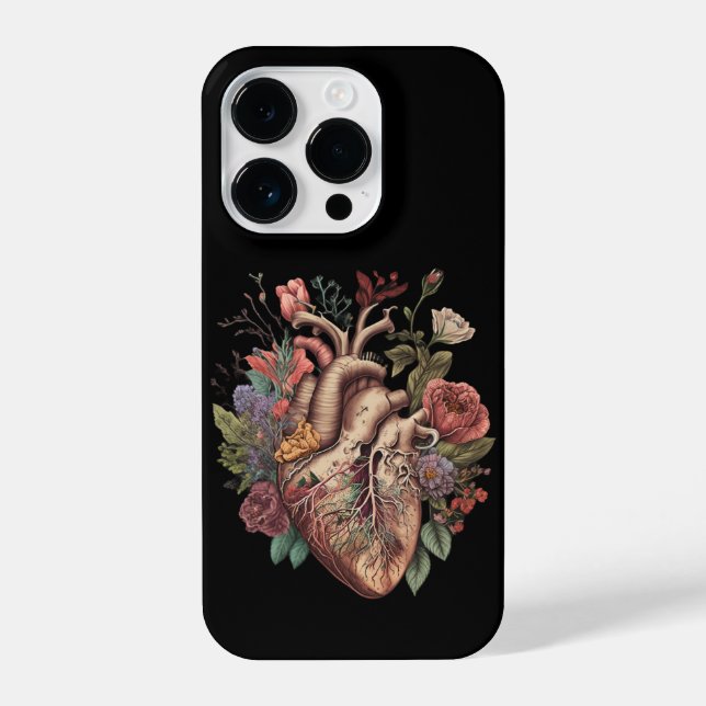 Coque iPhone Roses pour son appareil de téléphone cardiaque ana (Verso)