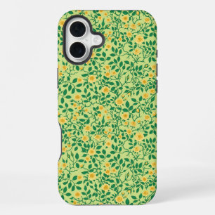 Coque iPhone 16 Plus Roses sauvages en jaune et vert