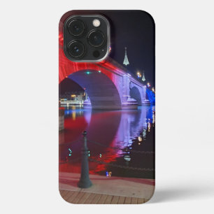 Etui iPhone 13 Pro Max Rouge, blanc et bleu London Bridge Lake Havasu