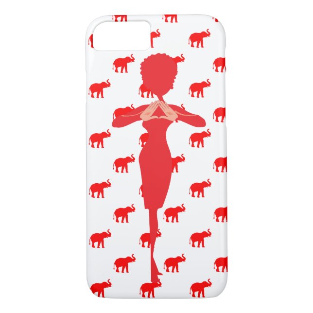 Coque iphone rouge d'éléphant (Dos)
