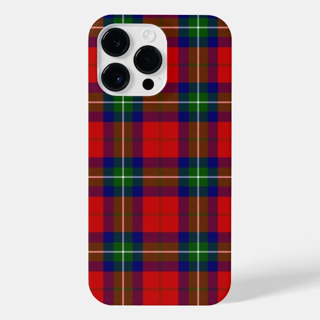 Coque iPhone Routhven tartan rouge vert bleu plaid (Verso)