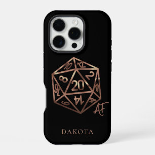 Coque iPhone 16 Pro RPG Crit AF Rosegold Tabletop Roleplayer Dice