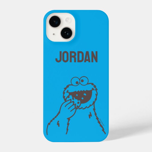 Coque iPhone Rue Sésame | Cookies Monster Bright | Ajouter un n (Verso)