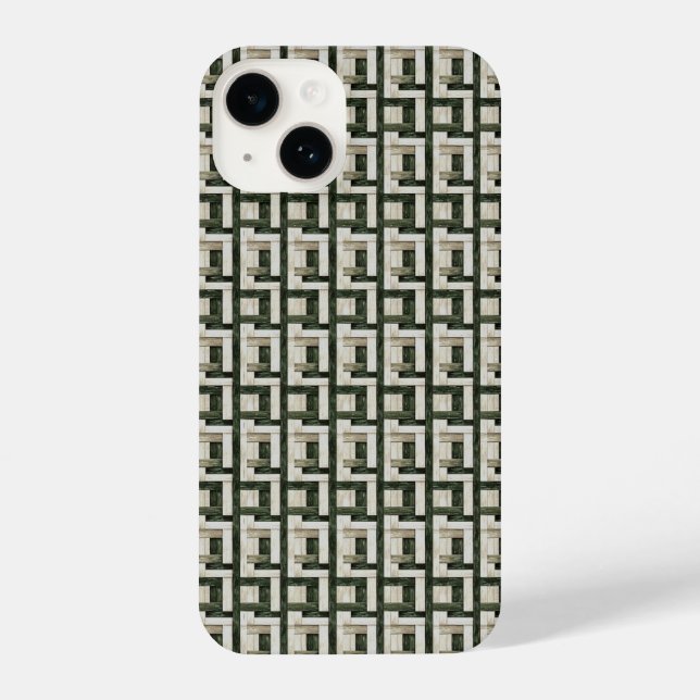 Coque iPhone Rustic Evergreen Wood Pattern Nature Aesthetic Pho (Verso)