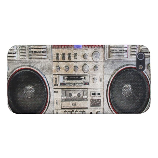 Coque iPhone Sableuse vintage de ghetto (Dos Horizontal)