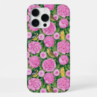 Coque iPhone 16 Pro Max Sac à main Fauvette et Pivoine