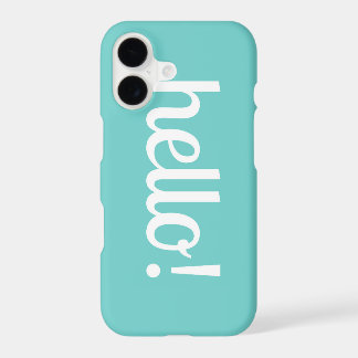 Coque iPhone sarcelle mignonne avec Hello