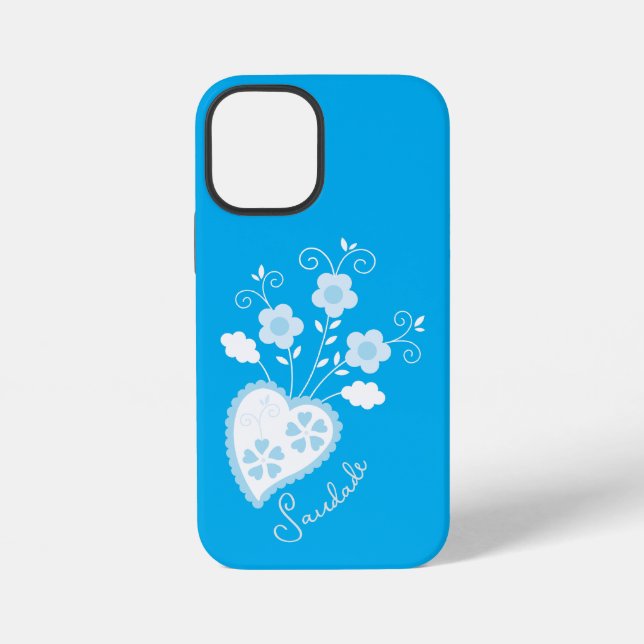Coque iPhone Saudade veut dire que tu me manques coeur portugai (Verso)