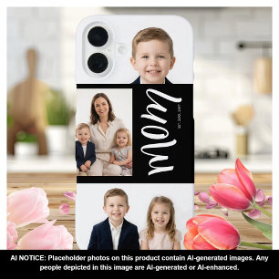 Coque iPhone 16 Plus Script personnalisé dual maman années d'établissem