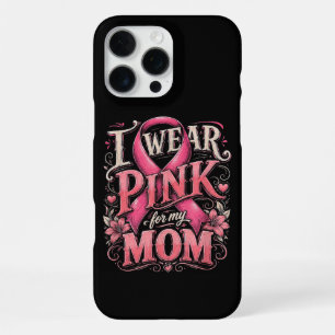 Coque iPhone 16 Pro Max Sensibilisation au cancer du sein Je porte du rose