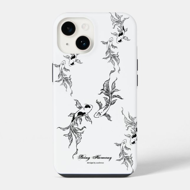 Coque iPhone Serenity Koi Art (Verso)