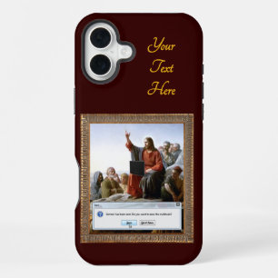 Coque iPhone 16 Plus Sermon cybernétique drôle personnalisé