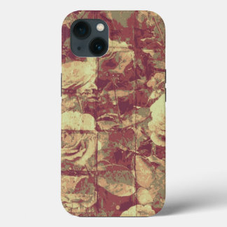 Etui iPhone 13 S'est levé le motif de camouflage sur l'arrière -