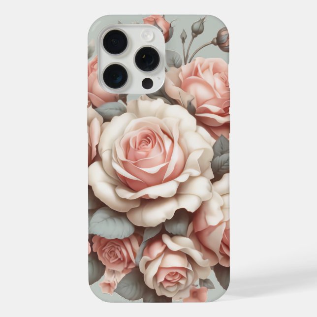 Coque iPhone Shabby Chic Rose Délice (Verso)