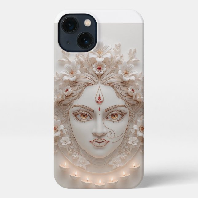 Coque iPhone Shakti Within - Illustration minimale de Devi (Verso)
