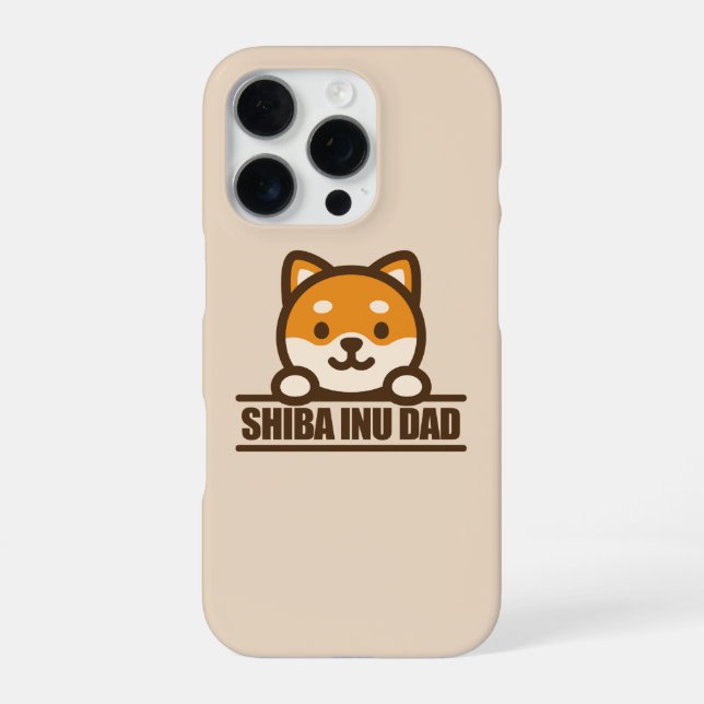 Coque iPhone SHIBA INU DAD - Proud Shiba Inu Father Design (Verso)