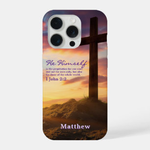 Silhouette Croix Verset de la Bible Personnalisé
