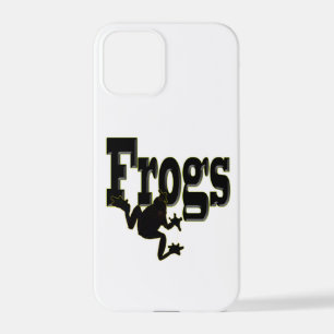 Coque iPhone 12 Pro Silhouette d'une Escalade de grenouille dans le mo