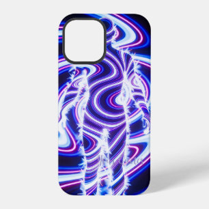Coque iPhone 12 Pro Silhouette humaine en énergie néon