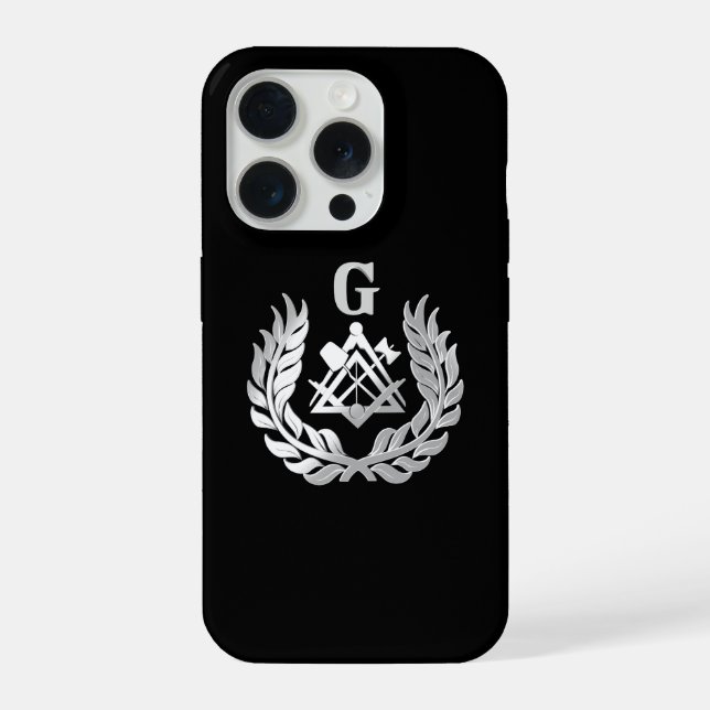Coque iPhone Silver masonry symbol (Verso)