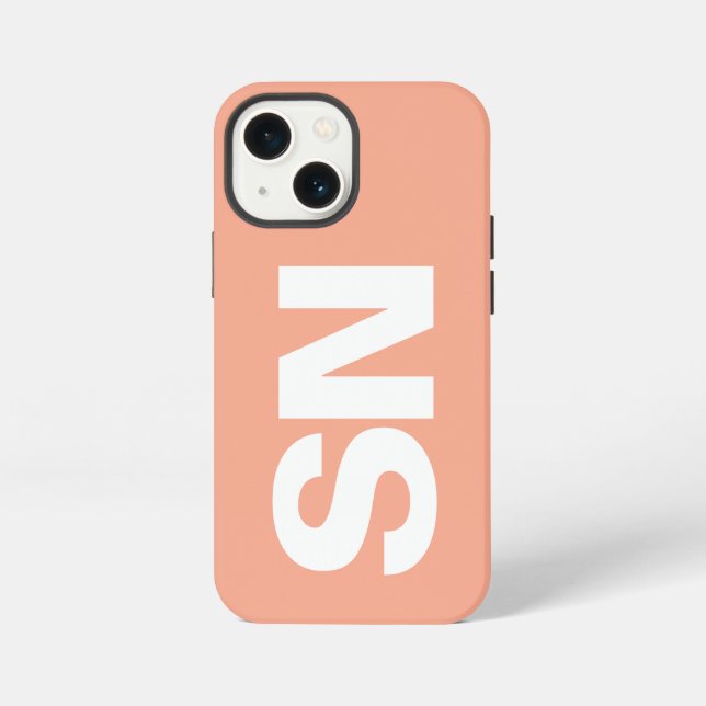 Coque iPhone Simple Style moderne Nom minimal Couleur de cache (Verso)