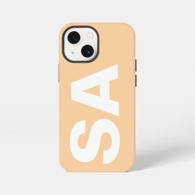 Coque iPhone Simple Style moderne Nom minimal Couleur de cache (Verso)