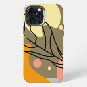Etui iPhone 13 Pro Max Sites abstraits intéressants avec feuilles