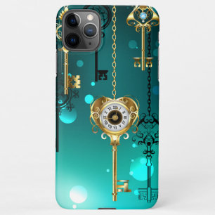Coque iPhone 11Pro Max Skeleton Keys on Green Background