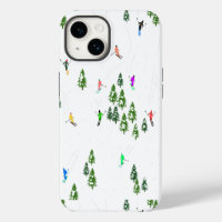 Skieurs alpins skiant Ski Hiver Arbres