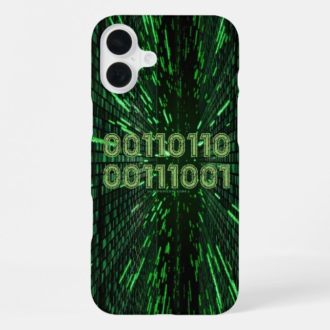 Coque iPhone SlipperyJoe's 69 code binaire dynamique ordinateur (Verso)