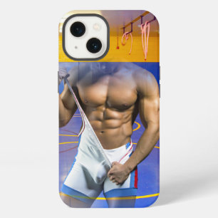 Etui iPhone 13 SlipperyJoe's homme musclé bosse abdos six-pack sa