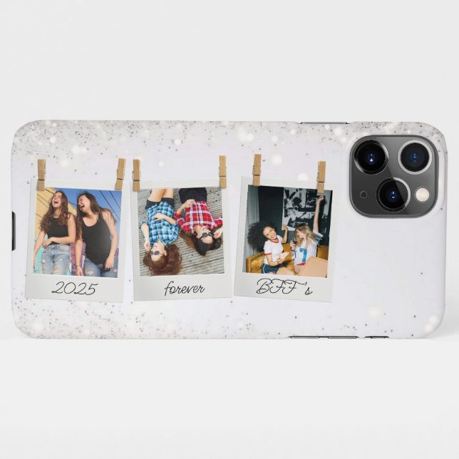 Coque iPhone Snaps Polaroid mignon Photo Collage Friends BFF's (Dos Horizontal)