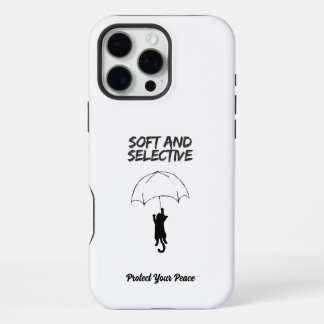 Coque iPhone 16 Pro Max Soft and Selective – Custom Text Cat iPhone Case