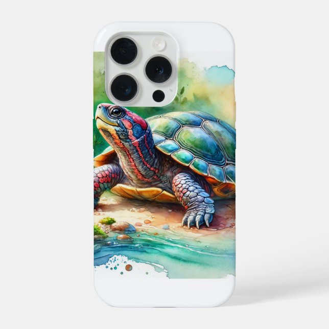 Coque iPhone Softshell Turtle 221024AREF149 - Watercolor (Verso)