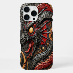 Coque iPhone 16 Pro Max Soulagement de dragon : Puissance mythique