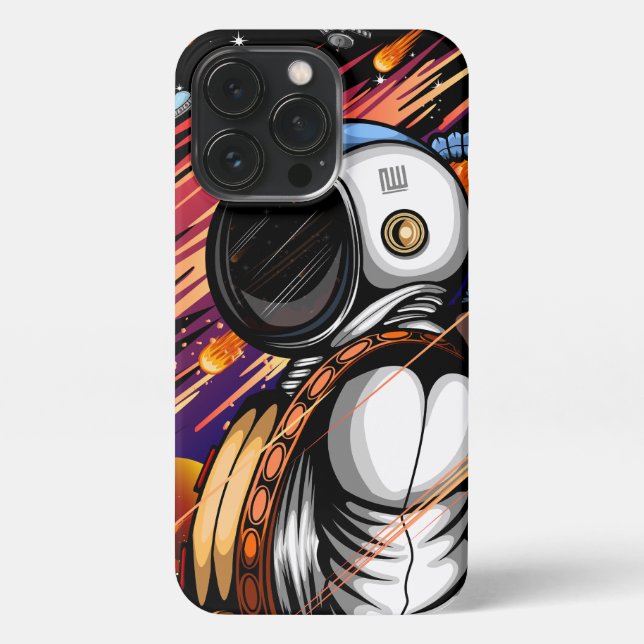 Coque iPhone Spaceman (Verso)
